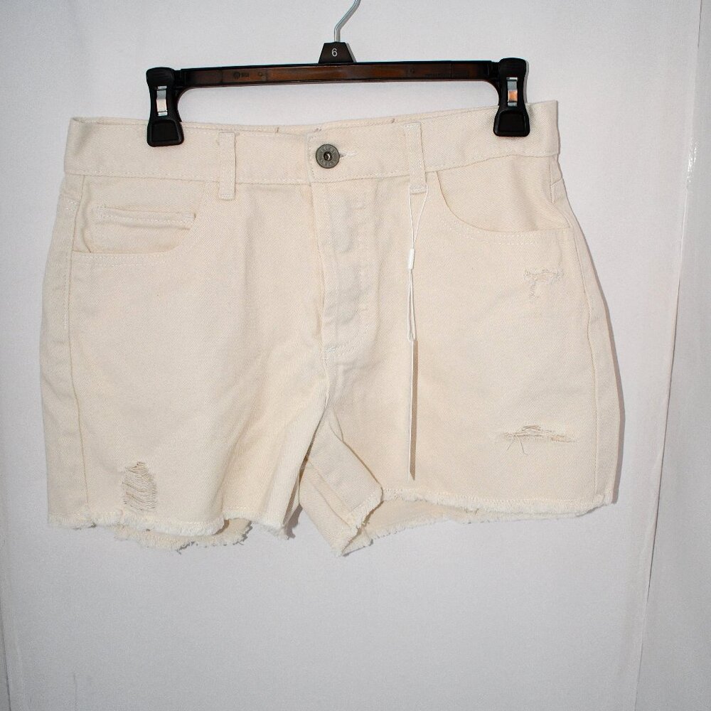 Every Denim Mid Rise Raw Hem Mini Shorts in Scour Size: 8 #EV6236DGB NWT